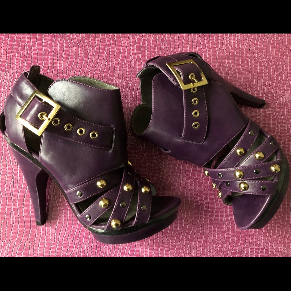 Michael Antonio Purple Cage Heels